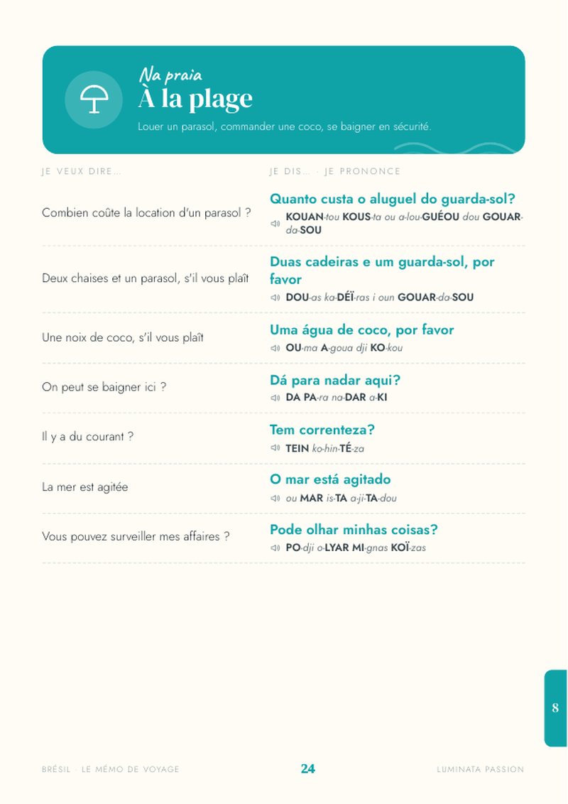 Page À la plage
